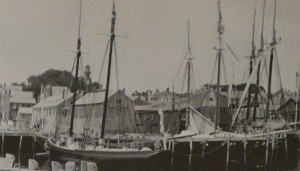 Our Steeple viewed from the harbor, circa 1890