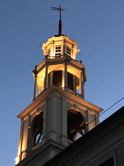 image of the church's bell tower