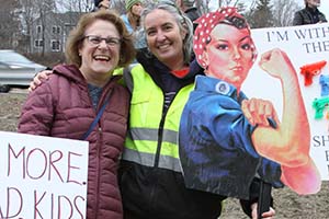 rev janet at a rally